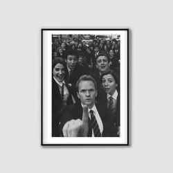 How I Met Your Mother Poster Print, Black and White, Tv Show Poster Print, Tv Series Poster, Tv Show Gift, Tv Show Wall
