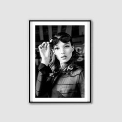 Kate Moss Print, Black and White, Fashion Print,  Kate Moss Poster,  Wall Art, Kate Moss Photography, Girl Room Decor, D