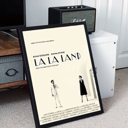La La Land Retro Poster, La La Land Fan Gift, La La Land Poster, Romantic Movie Poster, La La Land Art Print, Ryan Gosli