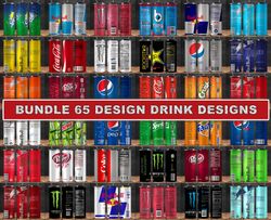 Bundle 65 Design Drink Designs, Tumbler Bundle Design, Sublimation Tumbler Bundle, 20oz Skinny Tumbler 30