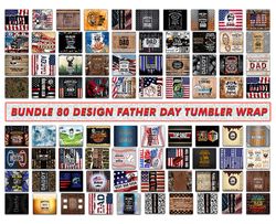 Bundle 80 Design Father Day Tumbler Wrap, Tumbler Bundle Design, Sublimation Tumbler Bundle, 20oz Skinny Tumbler 33