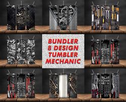 Bundle 8 Design Tumbler Mechanic, Tumbler Bundle Design, Sublimation Tumbler Bundle, 20oz Skinny Tumbler 39