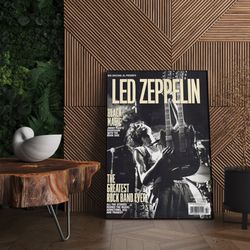 Led Zeppelin Poster, Retro Musical Wall Art, Led Zeppelin Black Magic Concert Poster, Music Band Poster, Vintage Music P