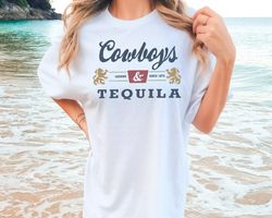 Cowboys and Tequila, Trendy Tshirt, Oversized Tshirt, Coors, Cowboy, Cowgirl T-shirt, Country, Rodeo, Alcohol, Beer