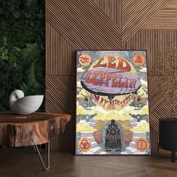 Led Zeppelin Poster, Retro Musical Wall Art, Led Zeppelin London 1975 Concert Poster, Music Band Poster, Vintage Music P