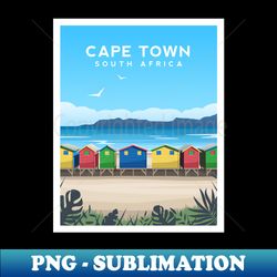 Cape Town Muizenberg Beach South Africa - Aesthetic Sublimation Digital File - Perfect for Sublimation Art