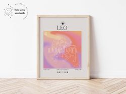 Leo, Zodiac Sign , Horoscope,  Illustration, Downloadable print, Printable illustration, Poster,  Wall art.jpg