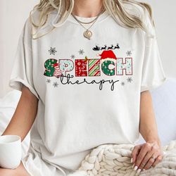 Christmas Speech Therapy Shirt, Speech Therapist, Gift For Therapist, Communication,