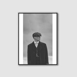 Peaky Blinders Thomas Shelby Print, Black and White Art, Fashion Print, Hollywood Poster, Movie Poster Print, Wall Art,