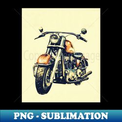 Retro Hand Painted Motorcycle - Special Edition Sublimation PNG File - Vibrant and Eye-Catching Typography