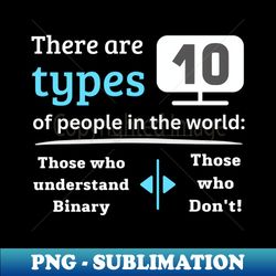 There are 10 types of people in the world - PNG Sublimation Digital Download - Fashionable and Fearless
