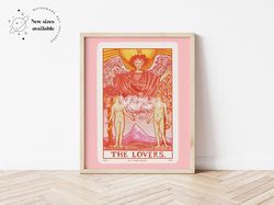 THE LOVERS, Tarot, Illustration, Downloadable print, Printable illustration, Poster,  Wall art.jpg