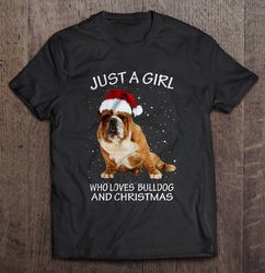 Just A Girl Who Loves Cat And Christmas TShirt