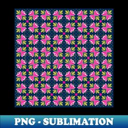 Spring flowers and leaves pattern version 16 - Sublimation-Ready PNG File - Fashionable and Fearless