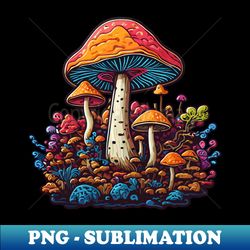 Psychedelic Imagery in magic mushrooms - High-Resolution PNG Sublimation File - Stunning Sublimation Graphics