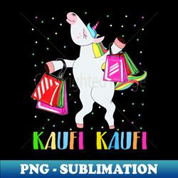 Kaufi Kaufi Shopping Einhorn Witzig Einkaufen - Vintage Sublimation PNG Download - Bring Your Designs to Life