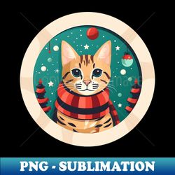 Bengal Cat Xmas Love Cats - Instant Sublimation Digital Download - Revolutionize Your Designs