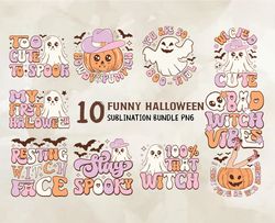 10 Funny Halloween Bundle Png, Halloween Svg, Cute Halloween, Halloween, Halloween Png 128