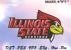 Illinois State Redbirds Embroidery Designs, NCAA Machine Embroidery Design, Machine Embroidery Pattern