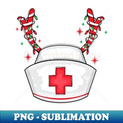 Christmas Nurse Hat Reindeer - Exclusive Sublimation Digital File - Add a Festive Touch to Every Day