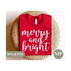 Merry And Bright | Cute Christmas/X-Mas SVG & PNG