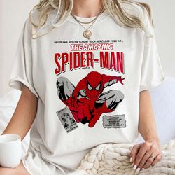 Retro Spiderman Comic, Vintage 90s Marvel The Amazing Spider Man tee, MCU Fans Gift