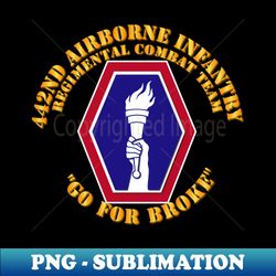 442nd Airborne Infantry Regimental Combat Team - Sublimation-Ready PNG File - Perfect for Sublimation Art