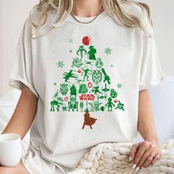 Star Wars Holiday Christmas Tree TShirt, Disneyland Trip Gift, Xmas Lights Shirt, Dis