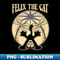 Felix the Cat Silhouette summer - Sublimation-Ready PNG File - Spice Up Your Sublimation Projects