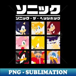 Japanese Sonic The Hedgehog - Professional Sublimation Digital Download - Create with Confidence
