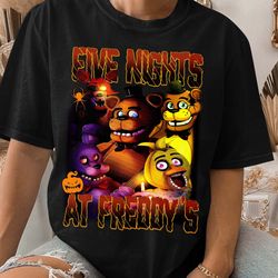 Vintage Five Nights At FreddyS Halloween, Five Nights At Freddy Video Game Merch Gift