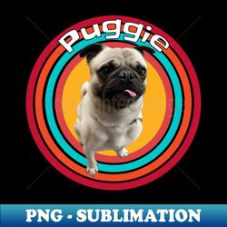 Pug Dog Lover Vintage Retro - PNG Transparent Digital Download File for Sublimation - Spice Up Your Sublimation Projects
