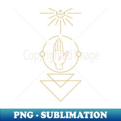 Minimal hand moon sun - High-Resolution PNG Sublimation File - Boost Your Success with this Inspirational PNG Download