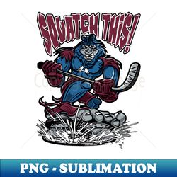 Squatch This Bigfoot Hockey Player Mascot - Creative Sublimation PNG Download - Enhance Your Apparel with Stunning Detail