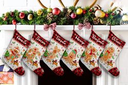 Personalized Disney Gingerbread Christmas Stocking, Winnie The Pooh Christmas Stocking