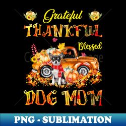 Black Chihuahua Pumpkin Thankful Grateful Blessed Dog Mom - Premium Sublimation Digital Download - Instantly Transform Your Sublimation Projects