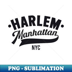 harlem logo - manhattan new york - decorative sublimation png file - perfect for personalization
