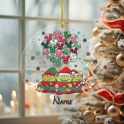 Personalized Toy Story Alien Ornament, Toy Story Ornament
