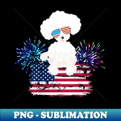 Poodle American Flag 4Th Of July - Decorative Sublimation PNG File - Vibrant and Eye-Catching Typography