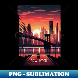 New York - Retro PNG Sublimation Digital Download - Add a Festive Touch to Every Day