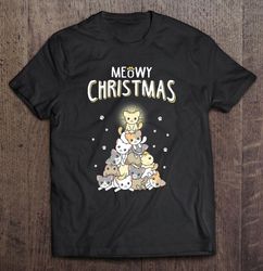 Meowy Christmas Ugly Christmas Sweater Tee T-Shirt