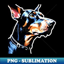 Doberman Pinscher Cutout - Decorative Sublimation PNG File - Unlock Vibrant Sublimation Designs