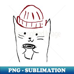 cat in the red hat - instant png sublimation download - bold & eye-catching