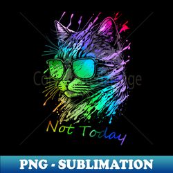 Not Today - Cool Cat - Artistic Sublimation Digital File - Perfect for Creative Projects