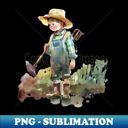 Farmer Watercolor - Exclusive PNG Sublimation Download - Vibrant and Eye-Catching Typography