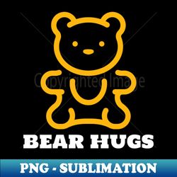 Cute Teddy gives Bear hugs - Vintage Sublimation PNG Download - Fashionable and Fearless