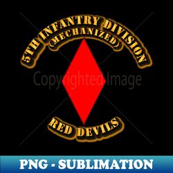 5th Infantry Division - Red Devils - PNG Sublimation Digital Download - Bring Your Designs to Life