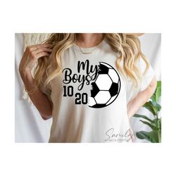 My boys soccer Two players sons Svg, Soccer SVG, Soccer iron on mom sign, soccer mom svg, Cut File For Cricut and Silhouette