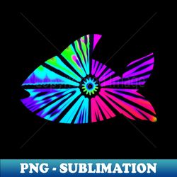 tie dye fish pattern - signature sublimation png file - create with confidence