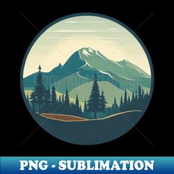 Nature Vintage Mountain Landscape - Unique Sublimation PNG Download - Boost Your Success with this Inspirational PNG Download